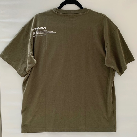 AAPE A Bathing Ape Tee T Shirt Mens M Olive Streetwear Logo Graphic Minimalist - Picture 3 of 13